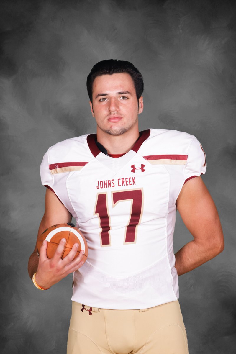 JohnsCreekHSFB's tweet image. Great job by @caengress13 in last week's win over Creekside! Caen totaled 6 tackles and caused 2 fumbles. #JustConquer #TheBallisTheProgram @LeadGladiator