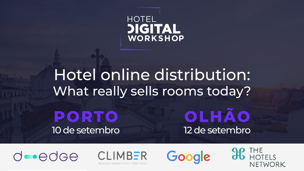 D_EDGE_Hosp's tweet photo. Join the #HotelDigitalLab community! Participate in our next workshops in Portugal to learn with experts from @D_EDGE_Hosp, #climber_RMS, @GoogleTravel, @thehotelsnet and share best practices with fellow hoteliers. Book your seat >> https://t.co/km2xwKqOZH https://t.co/3qvGLHBZVX