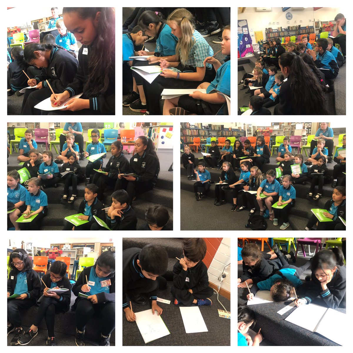 PSGlenwood's tweet photo. It was all action during our writer’s workshop. We hope their story plans make it into wonderful stories. #EdWeek19 #bookweek2019 https://t.co/zE5fIJi3AQ