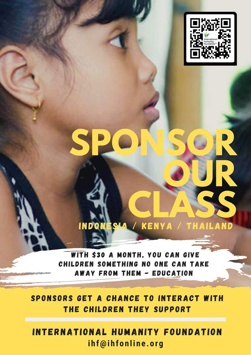 100% of your donations go to the children at our IHF centers in #Indonesia , #Thailand and #Kenya. It is thanks to you that our children are able to have better futures. #NextGeneration #ChildrensEducation #Indonesia #Thailand #Kenya #Sponsor #Volunteer