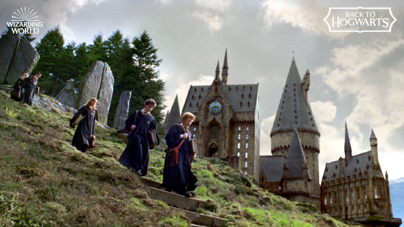 harrypotter's tweet photo. #TBT to roaming the grounds with best friends during your school days. #BackToHogwarts https://t.co/yVNLFglZJs