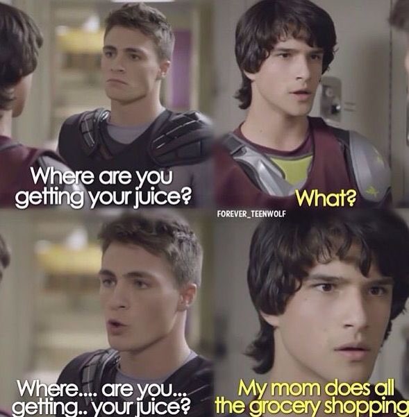 Jennifer Adcock 💚 on Twitter: "I keep accidentally conflating the Teen  Wolf “where are you getting your juice” scene with the Riverdale “epic  highs and lows of high school football” scene, because