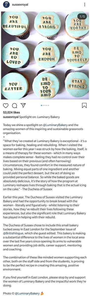 EverydaySussex's tweet image. New Instagram Post from #SussexRoyal #LuminaryBakery