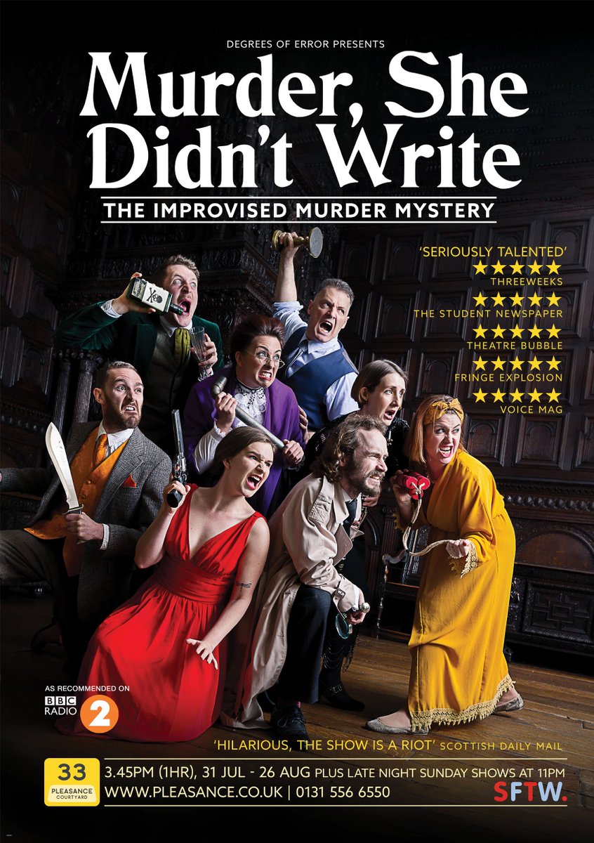 DegreesOfError's tweet image. Dearest Man No. 5 - for super fun, we humbly recommend our improvised Murder-Mystery!

Every day is a packed hour of gags, giggles and gore!

Tix: tinyurl.com/MSDWTIX