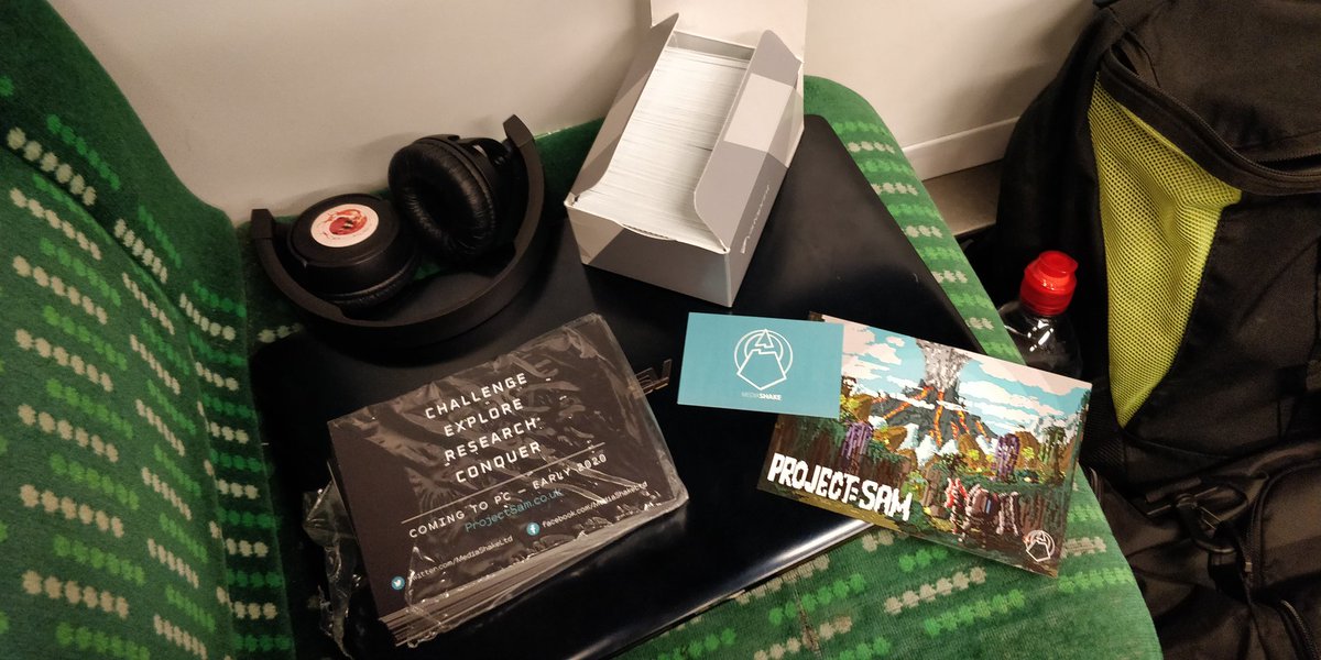 MediaShakeLtd's tweet image. On our way to @IGFestUK #I65!! Can't wait to show you our #progress on #ProjectSAM!

Set up today and then, starting tomorrow (Friday 23rd), we'll have 5 t-shirts #giveaways a day for those skillfull ones that beat the boss!

#indiedev #gamedev #Tranzfuser