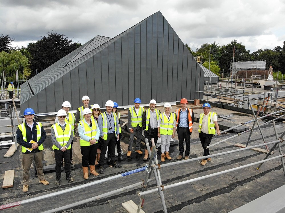 GuildfordBC's tweet photo. Raising the roof at Guildford Crematorium https://t.co/5E6nZJDtqO https://t.co/LSZR3brTZW