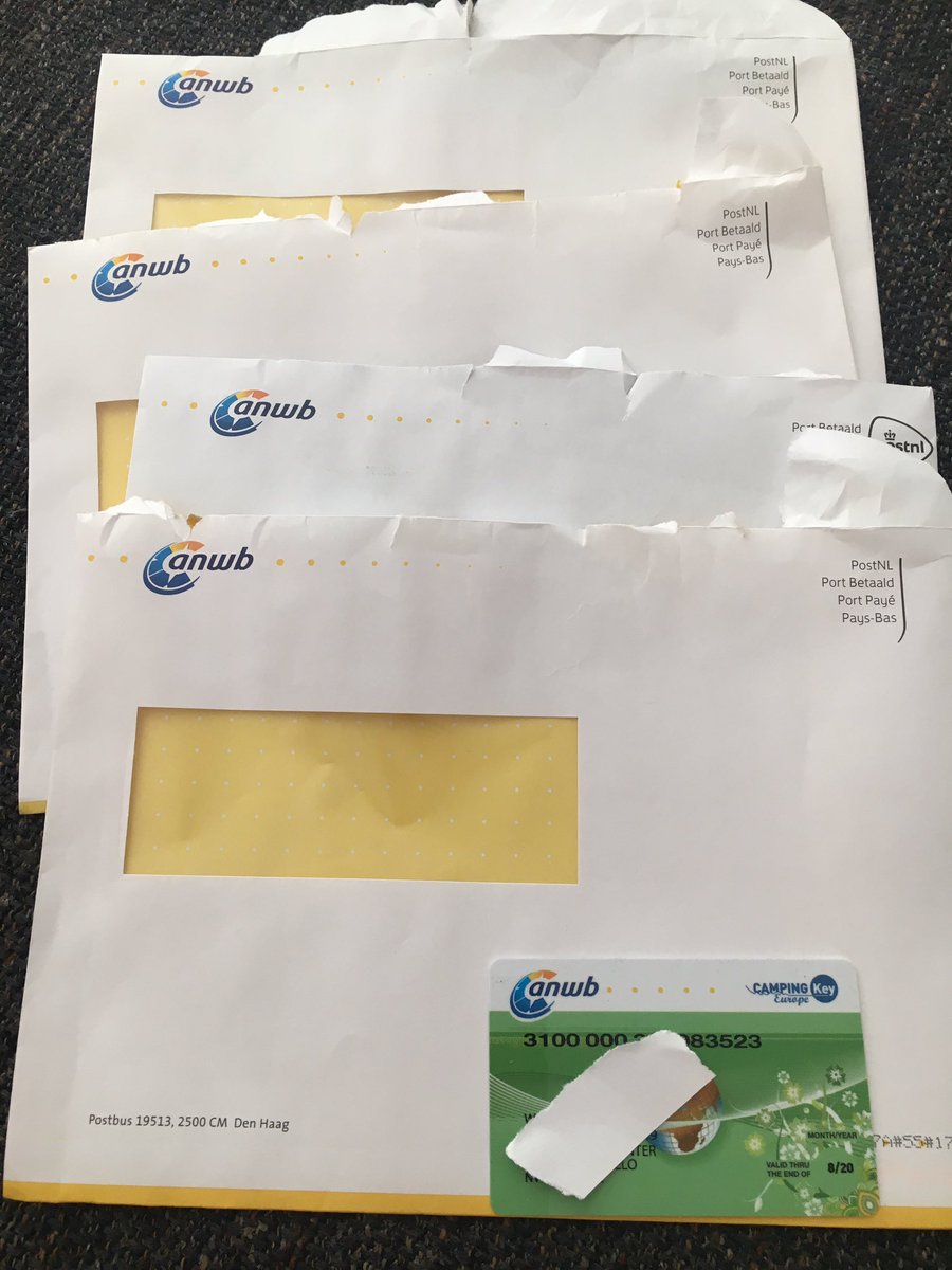 Terug van vakantie: voor 1 camping Key Card van 11,95 bij thuiskomst maar liefst 4 enveloppen van de ANWB. <a href="/ANWB/">anwb</a> dat moet toch efficiënter kunnen! #inefficiënt #verspilling #bureaucratie