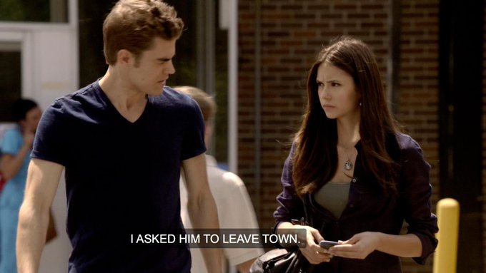 stefan waits for elena to leave the room before he threatens to kill john bc he thrives on people thinking he's the "good brother" and then later when elena asks about the confrontation, he lies to her and tries to make it out like they just had a little "chat."