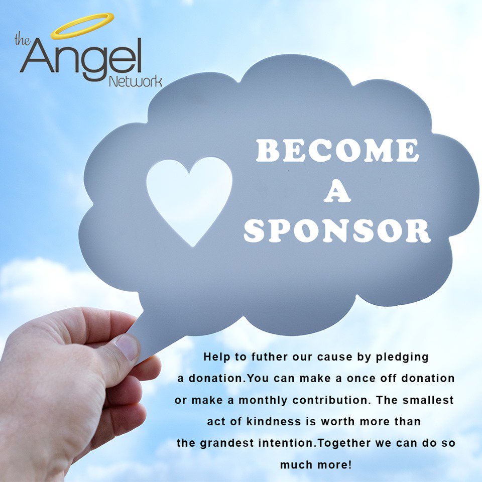 Become a Sponsor! Every little bit counts 😇 #theangelnetwork #donate #becomeasponsor #volunteer #goodcause #makeadifference #giveback #helpeachother #worktogether