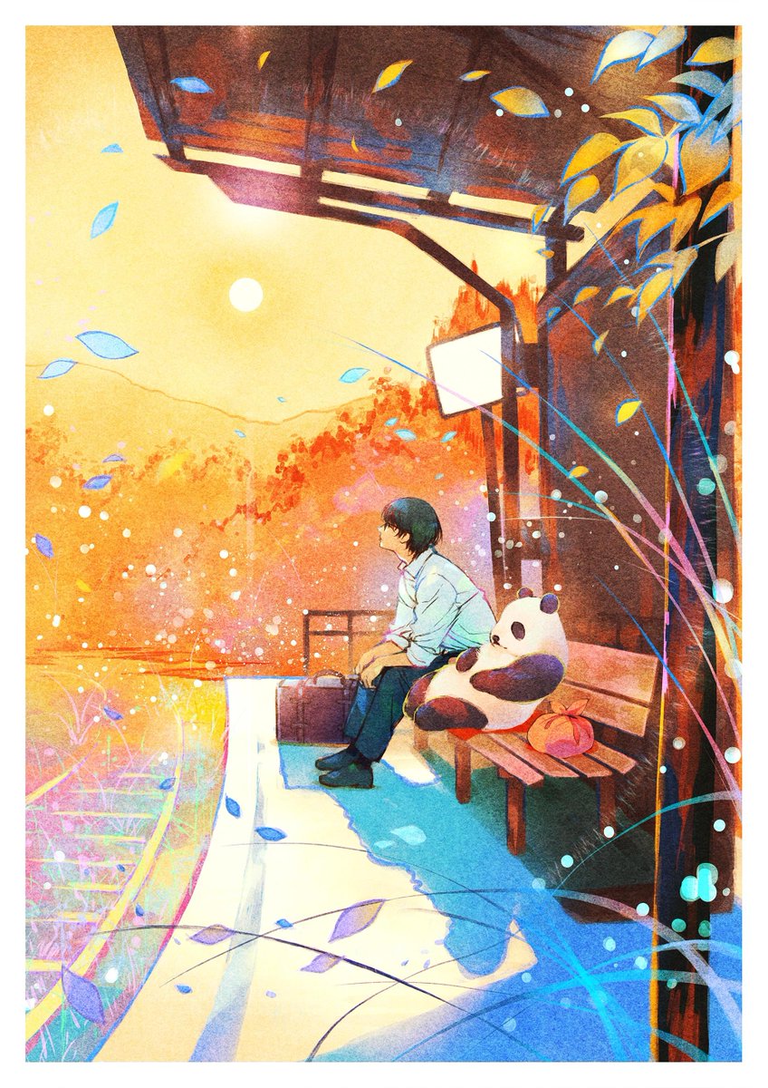 「中村亮介さん(@Ryousuke_Nak)小説本『笹とパンダと小説家』イメージイ」|細居美恵子のイラスト