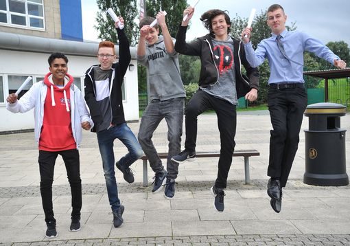 MENnewsdesk's tweet photo. Congratulations! We have our first 'jumping for joy' pictures :) GCSE latest, from @dobsonMEN here...
https://t.co/72OsMmZ2V7 https://t.co/c0TzjytSaR