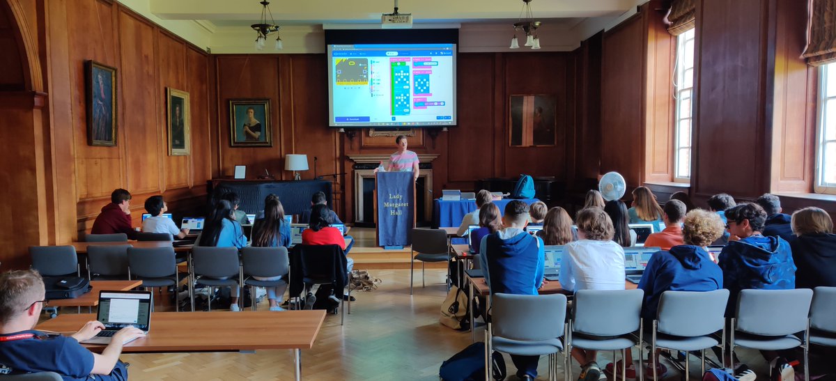 We've had a great Summer running coding workshops with international students at <a href="/OxfordRoyale/">Oxford Royale</a>. We've introduced over 150 students to programming, creating some awesome apps and games using the BBC #microbit.

#makecode #gamedev #learncode