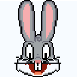 夜ドット バッグス バニー Pixelart ドット絵 Hekigaのイラスト