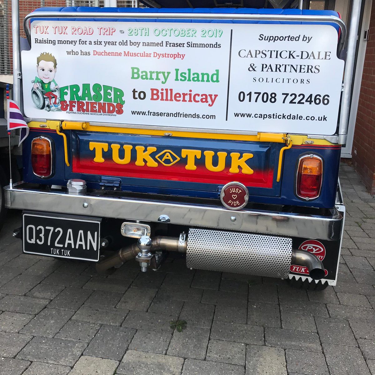 TheParentCarer's tweet photo. Look at these awesome signs that have been made for the Tuk Tuk to raise awareness of Fraser’s Bedroom Build fundraiser!

* MORE INFO: https://t.co/vIH2jmF3jK *

#TheBedroomBuild
#FraserAndFriends
#BarryIsland
#Billericay
#Duchenne  
#DMD 
#Disability
@Fastest_Tuk_Tuk https://t.co/nZdHrN65AC