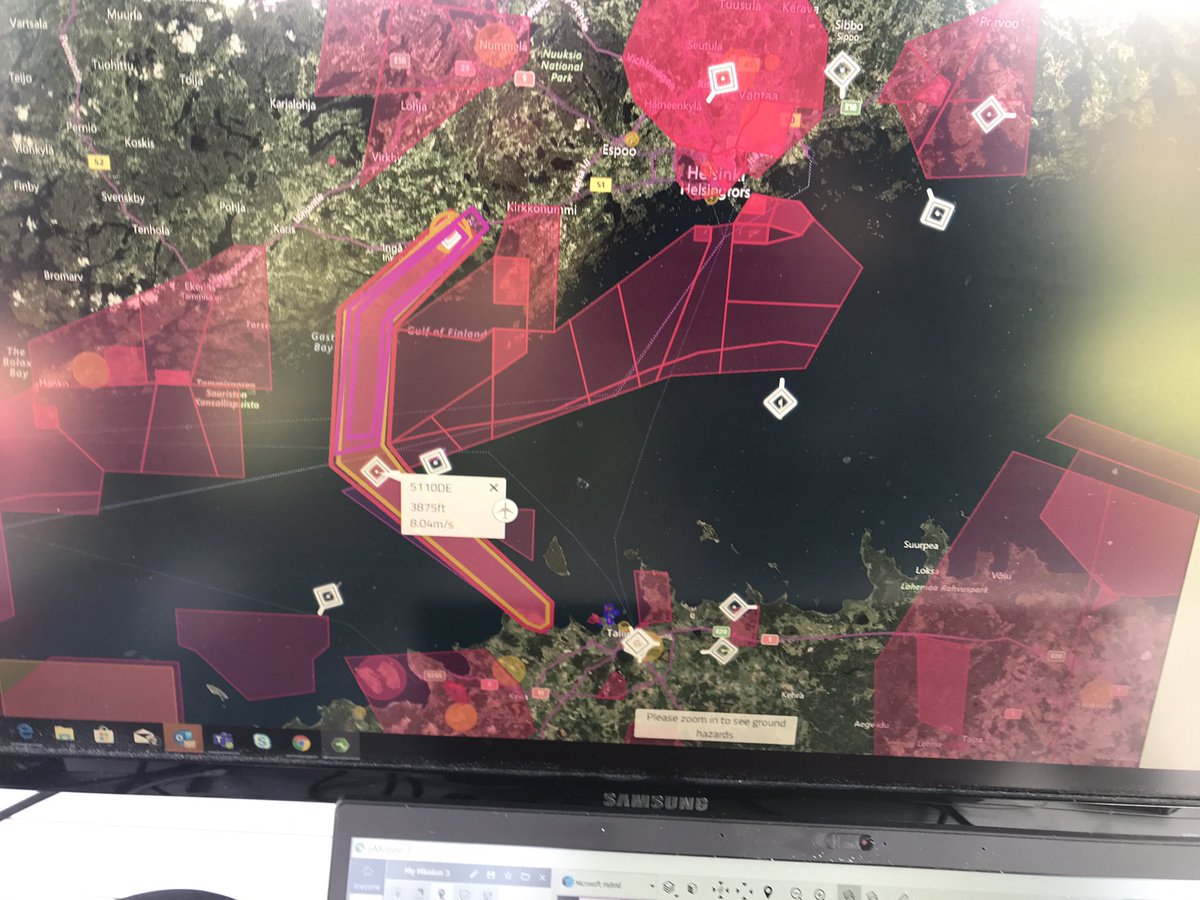 HimmanenHeidi's tweet photo. Drone flying from #Estonia landed safely in #Inkoo in #GOFUspace @SESAR_JU @TraficomFinland #5GMomentum https://t.co/q1qTN3RhSL