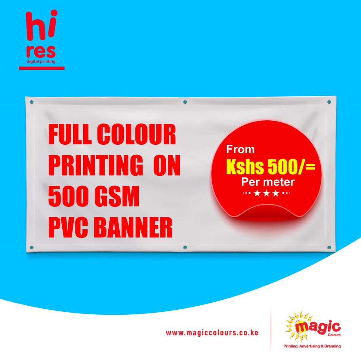 magiccoloursltd's tweet photo. Get customized full color printing on PVC banner and advertise your business for only 500 bob! Call us on 0723530926 to make your order while stocks last!
#ThursdayThoughts https://t.co/eWmIqv14bu