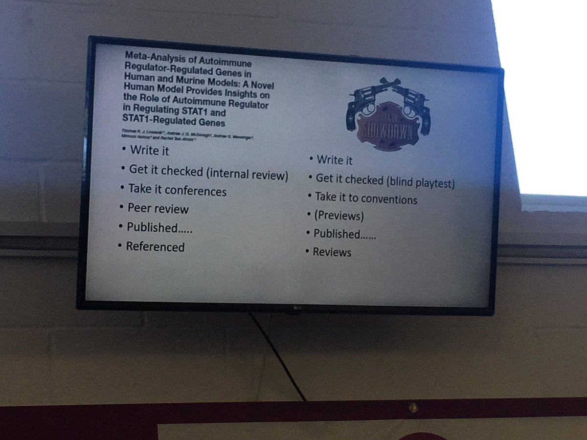 stuffByBez's tweet image. #BGDevCon @RedwellGames Talk about how making a game is like writing a scientific paper.