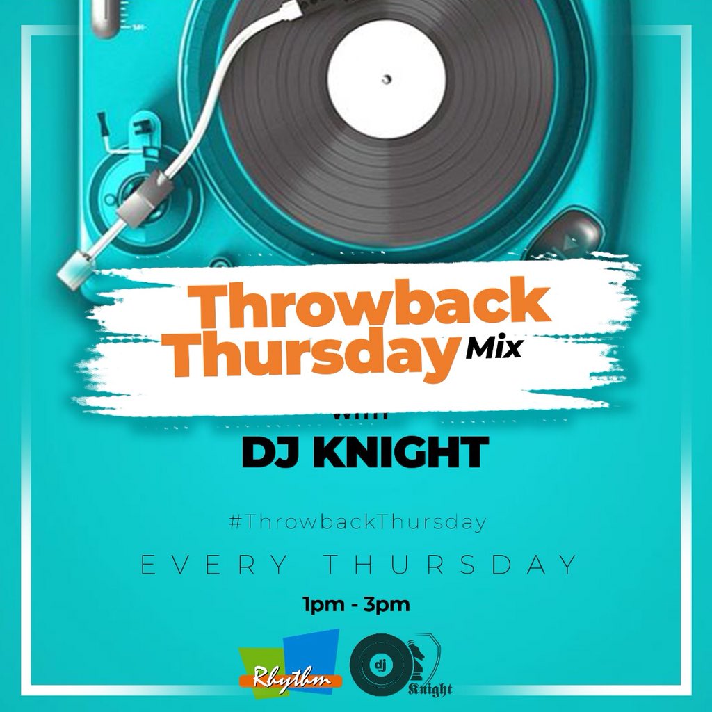 937RhythmFm's tweet photo. Catch up with @djknightNG for the magical Throwback mix every Thursday from 1pm- 3pm .

Keep it locked to the Rhythm where HIT MUSIC LIVES 🎵🎶

#RhythmFm #RhythmEntertainment #ThrowbackThursday #MagicalMix #ThursdayMix https://t.co/D5ZDgyrCzx