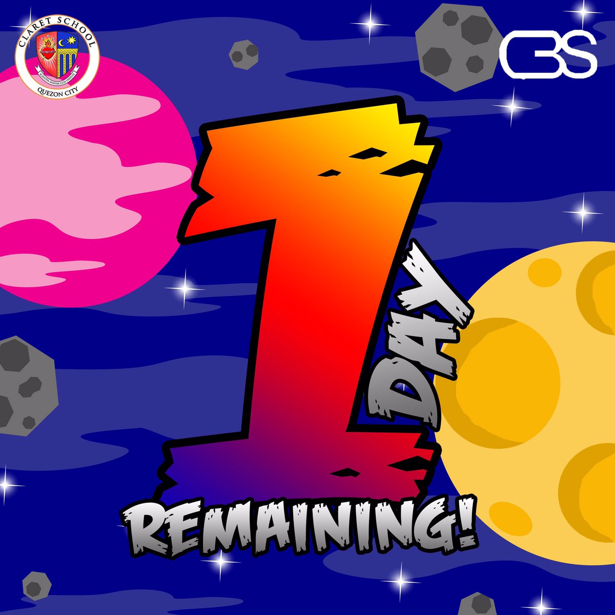 CBS_CSQC's tweet photo. LOOK: 1 day remaining till the Xcapade of the Grade 7 students. See you there!!
#Salubong2019 #AnXtraterrestrialInvasion
Caption: Kristoffer Red De Leon https://t.co/HMbwssqdWI