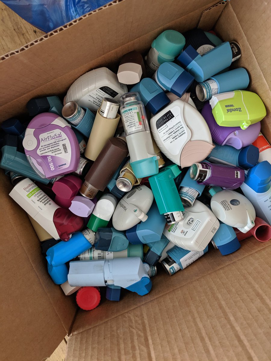 Maria_Staines's tweet image. Tried taking a box of inhalers to @DayLewisGroup Downham for recycling today. Told they are not part of scheme despite poster in window. @GSK this seems a recurring and very irritating theme - same with @BootsUK how is this possible??? Does &apos;complete the cycle&apos; actually exist???