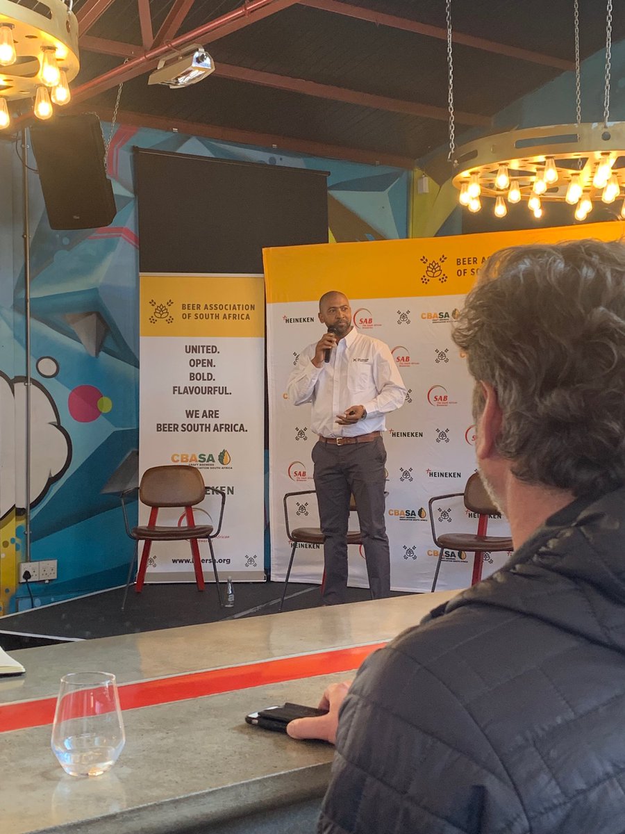 traceventer's tweet photo. BASA CEO ⁦@Sanele_Gaqa⁩ introducing the association - it’s strategic imperatives &amp; plan of action #BeerSouthAfrica https://t.co/ODvIRSOSnS