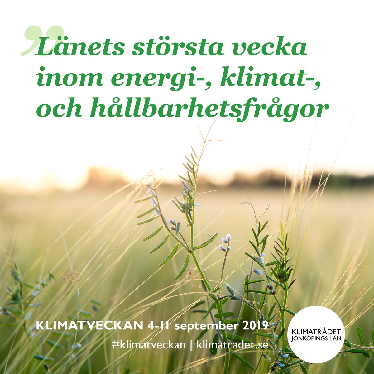 JesperAgrelius's tweet photo. Mindre än 2 veckor kvar till länets klimatvecka drar igång. över 50 aktiviteter i hela Jönköpings län - gratis och tillgängligt för alla, välj ut dina guldkorn i programmet.
https://t.co/0tg8HzRP9U https://t.co/ROR7tAyep7