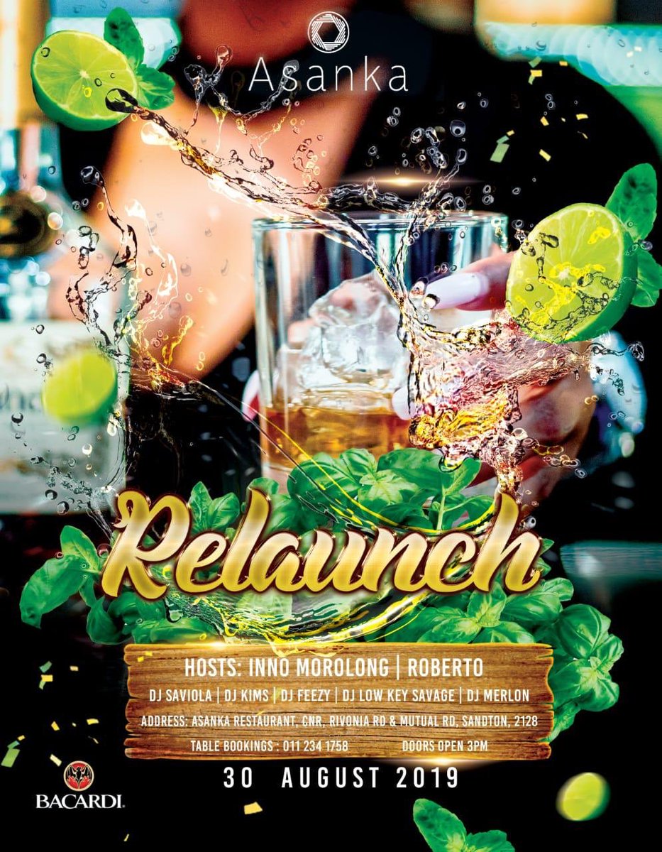 I_Am_Nady's tweet photo. @Asanka_Rest is back!! Save the date #AsankaRelaunch 🔥🔥 https://t.co/M6jUrjVcWL