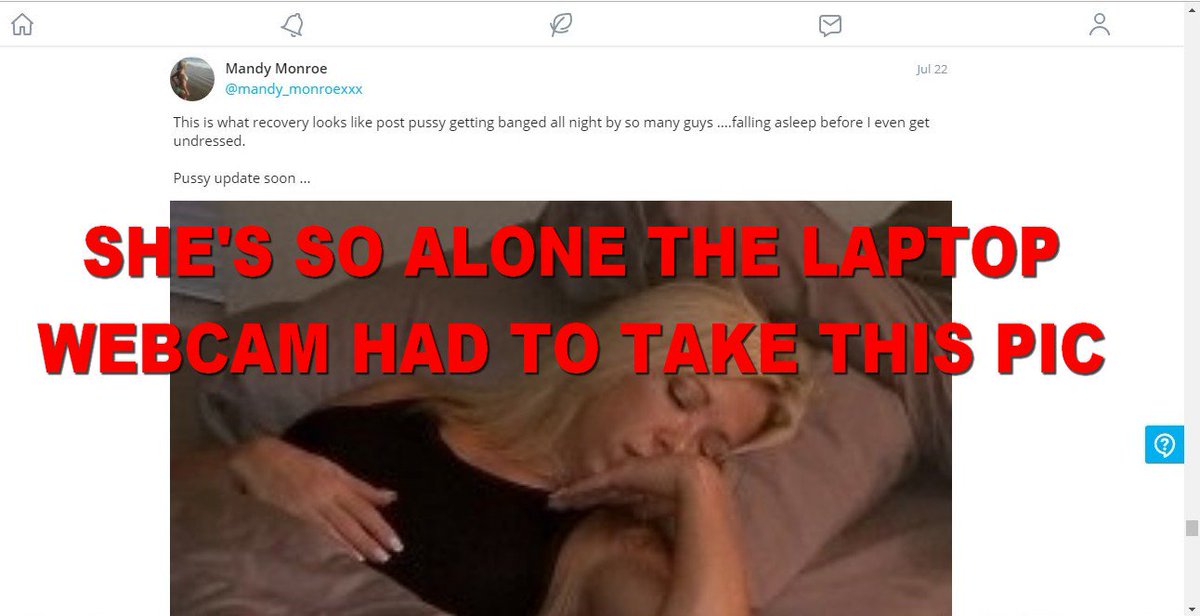 FriendsofMonroe's tweet photo. @ActingMESSIAH @jjisbbc @Mrs_DarkCuckold @LeilaniLeiXxX @WickedYummy1 @RebeccasOffice @TheChristieWett @CummzCammie @PresleyStClaire @HotwifeofOhioLV @C_Sapphire_SW @SwingerKitty @HotwifeKara @Arena_Rome @LaurenDeWynter @JadeJamisonXXX @xxxBabyMxxx @girlwspadetatoo @dorkydarienxxx @HollyHotwife @tommyutah3x @JanetMasonXXX @RichardMannProd @killerCram @EBrooks1127 @LupeMicha @alanaevansxxx @PaytonHallXXX @JadanSnow @misshgtraveling @sunshine92371 @LaurenStopher @kendalstopher @Tanayaanaya @KelleyCabbana @housewifekelly @SheenaRyder1 @AmandaRyderxx @debrahannxxx @MikeSouthXXX @Mandy_Monroexxx @jennyjizzxxx ... I FEEL #REALLY BAD for @Mandy_Monroexxx .. You can see this is a webcam pic 🙄.... #Lonely = put herself there  😢  ... 💤(yeah WE can STILL  see on your page half your followers - ARE US) 😉 https://t.co/t5klAZBohF