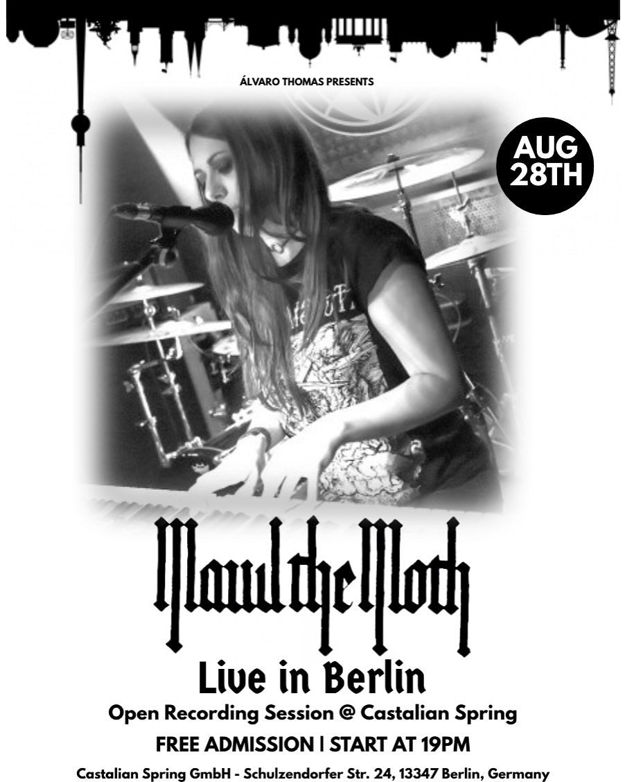 On Wednesday 28 August <a href="/maudthemoth/">maud the moth</a> will Ber performing live in Berlin and I'm going to record her. You're all invited to join 🤟