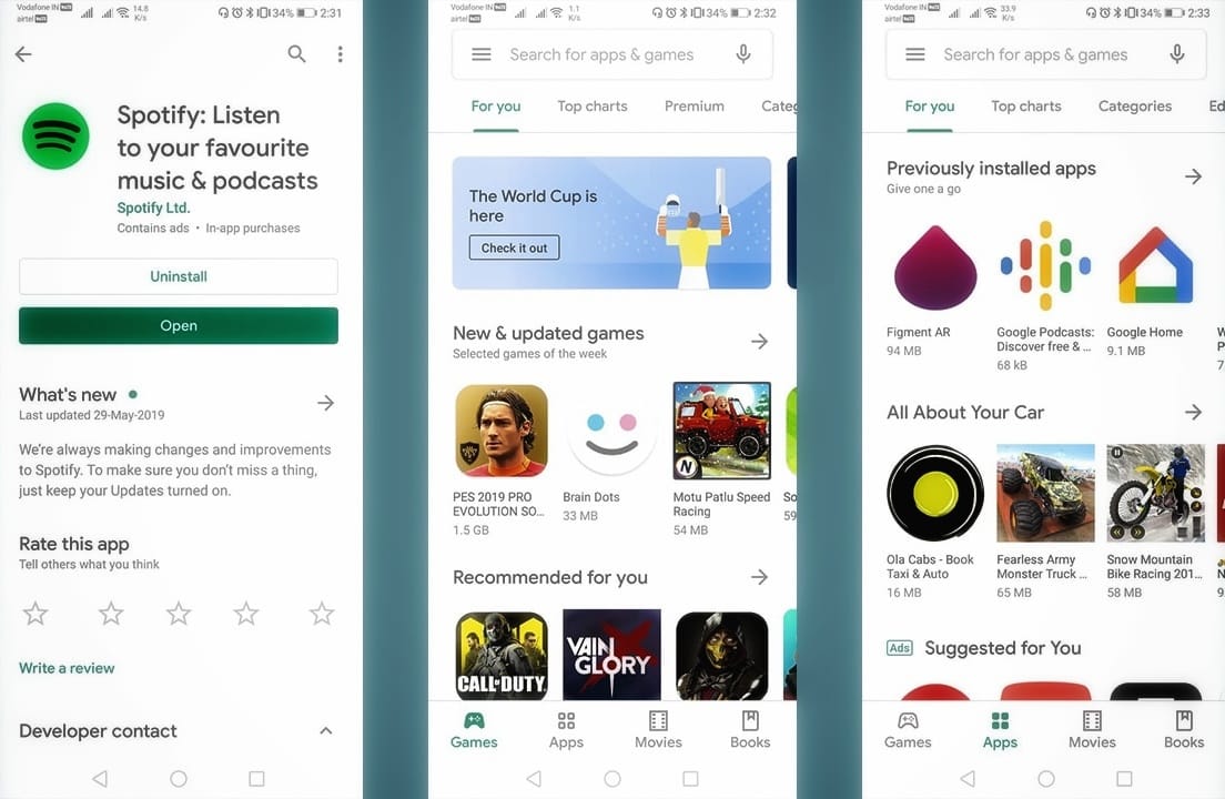 Android uygulama ve oyun merkezi Google Play Store, yeni görünümüyle karşımıza çıktı. Google Play Store, Materyal Teması’na kavuştu ve Android’de resmi olarak yayınlanmıştır. Artık tüm Android telefonlarda mevcut duruma gelmiştir.