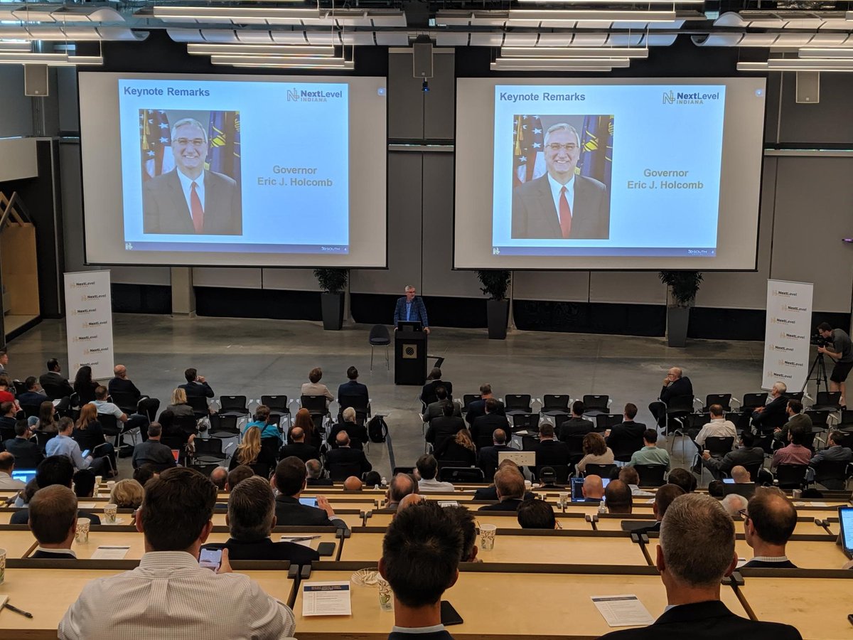 PurdueWestGate's tweet photo. Kicking off the Next Level Fund Annual Summit with welcome remarks from @ElaineBedel @GovHolcomb and @aaron_gillum! We are excited to engage with everyone today! @VenturesHG 

#venturecapital #vc #startups #NextLevelFund #indiana #entrepreneurship #INnovateWithUs https://t.co/zEVotQZ2M1