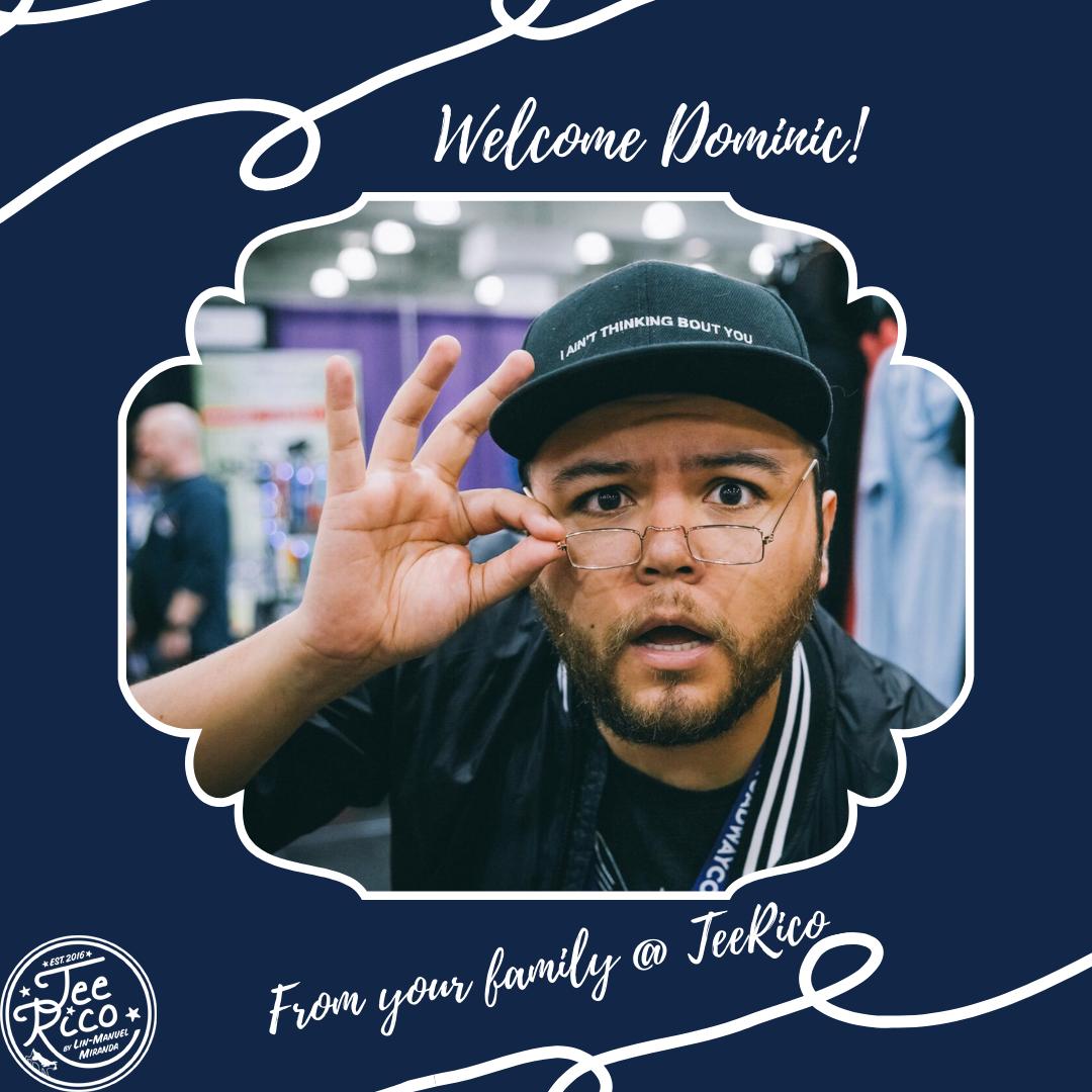 TeeRico_LinMan's tweet photo. He's designed some of your favorite lines like #InTheHeights, #Boricua, and #PRTownMap ❤️🇵🇷
Now, @DominoDeCoco is officially joining the day-to-day team at @TeeRico_LinMan as a product manager! Let's give him a warm #TeeRican welcome!
@Lin_Manuel @Vegalteno @CrespoX6 https://t.co/bVsKtAldH2