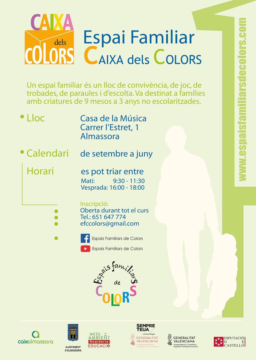 ajalmassora's tweet photo. L’Espai Caixa dels Colors comença en setembre un nou curs. Ja podeu consultar els horaris i reservar plaça 👇 https://t.co/IFijXXwiTe