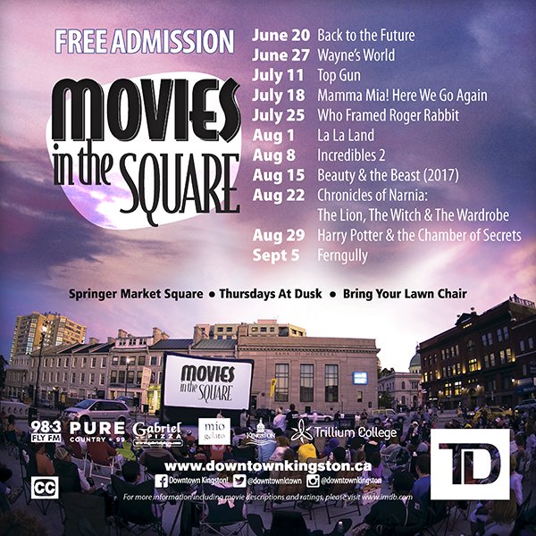 Kingston Canada On Twitter Movies In The Square Downtownktown