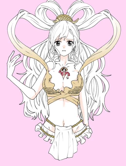 しらほし姫とルフィの絵と漫画 ルしら注意 