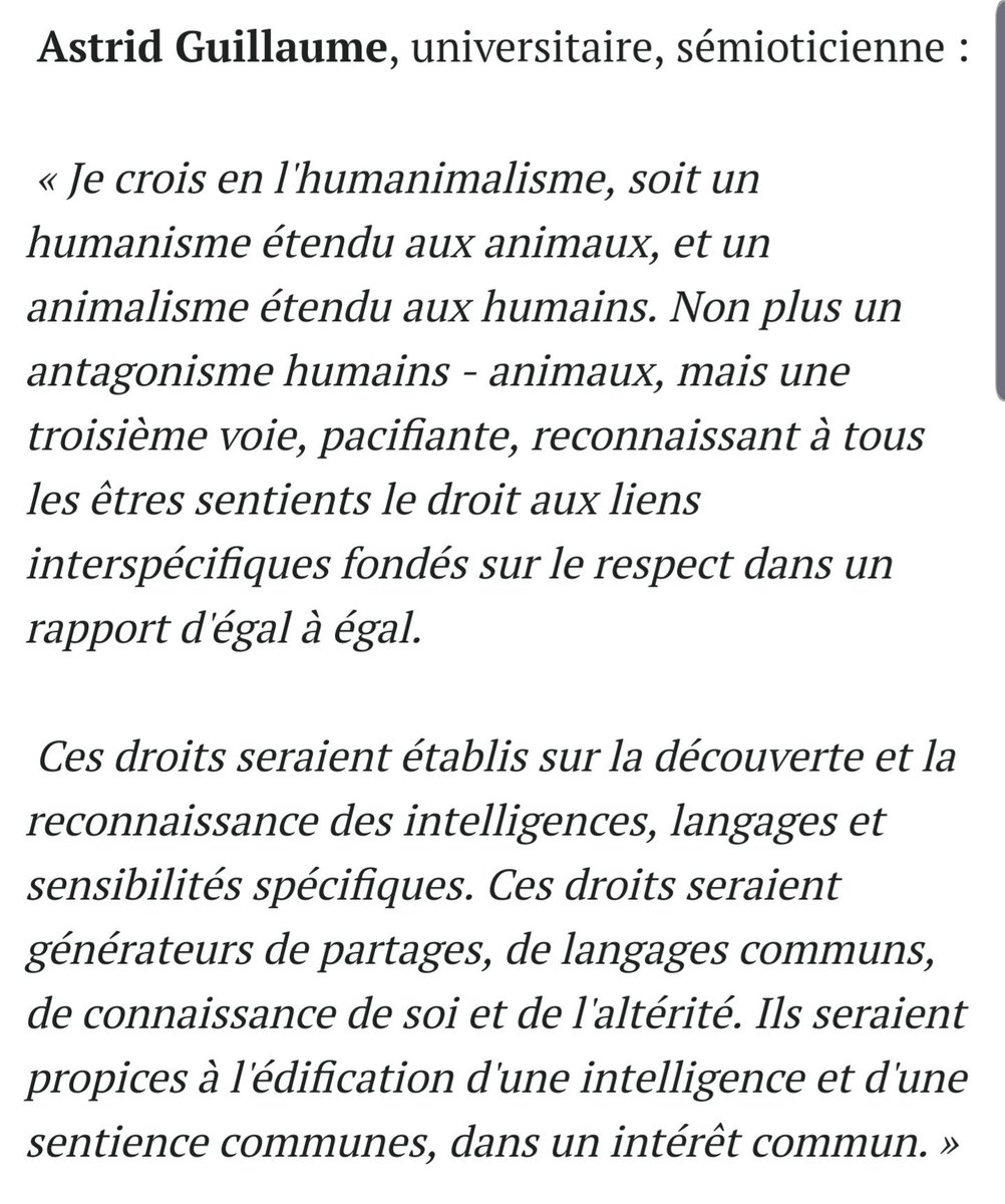 AstridGUILLAUME's tweet photo. Honorée d'être citée par H.Varlin dans son excellente #anthologie du #respect de l'#animal: "Pourquoi le #véganisme n’est pas un extrémisme ou les #mots d’une infinie #sagesse".
En route vers l'#humanimalisme!
#sentience #société #ethics #philo #droit
https://t.co/QwDRf7IW3a https://t.co/TgCUwBlu9e