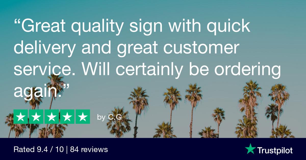 SafetySigns4Les's tweet photo. Thank you for such a great review C.G! Read more of our 5 star reviews over on #trustpilot
#greatreviews #safetysigns #workplacesigns https://t.co/H9c2opuE1e