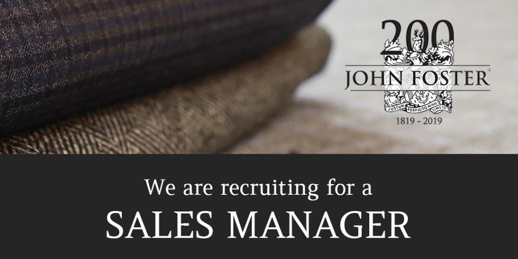 johnfoster1819's tweet photo. An opportunity to join our team! We are recruiting for a Sales Manager, ideally with a background in textile sales or design. The role is based in Bradford, the heart of Yorkshire's textile industry. Follow link for details https://t.co/HwaF29uZ8D or email HR@silholdings.co.uk. https://t.co/ctysv5yDFS