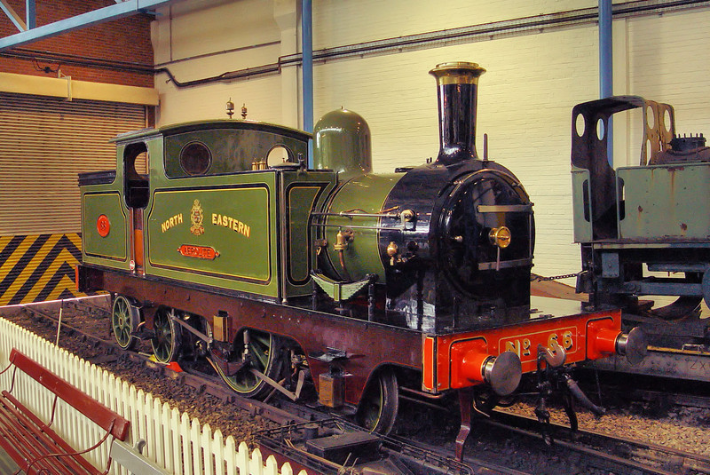 the north eastern railway's 2-2-4T "aerolite" which was used to haul the mechanical engineer's saloon before being preserved at the national railway museum