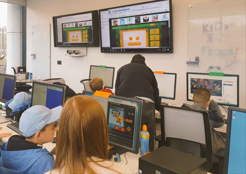 mulgrew_ciara's tweet photo. Great fun today at the @AllstateNI #TimetoCodeSummerCamp learning about #HTML & building our first websites! https://t.co/suFwEhlo3t