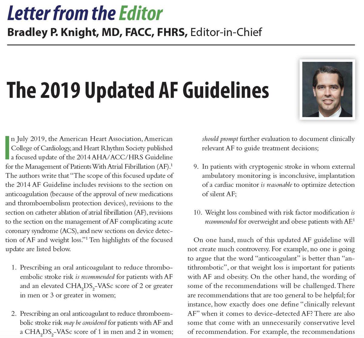 Thoughts on the 2019 Updated #AF Guidelines by <a href="/DrBradleyKnight/">Bradley Knight</a> ow.ly/pjM150vsaMj