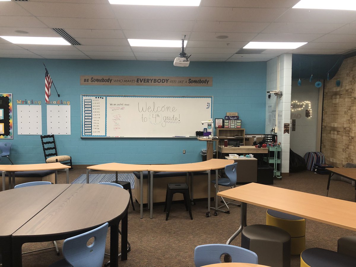 MrsSawyer6th's tweet photo. I can’t wait for some special fourth graders to bring our space to life on Monday! #saslearningspaces https://t.co/GAsVRKL4pn