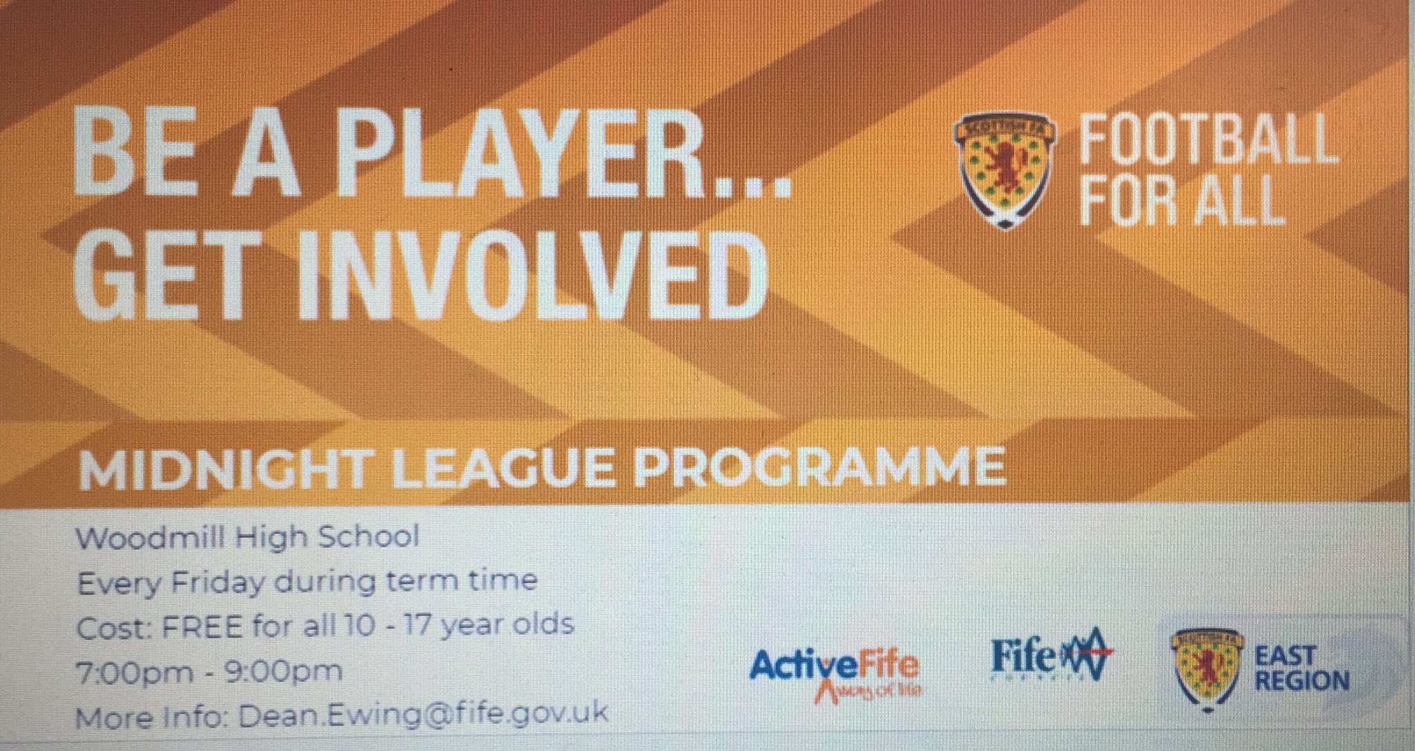 Fife Active Schools on Twitter "FREE FOOTBALL FRIDAYS are back with Midnight League for all 10