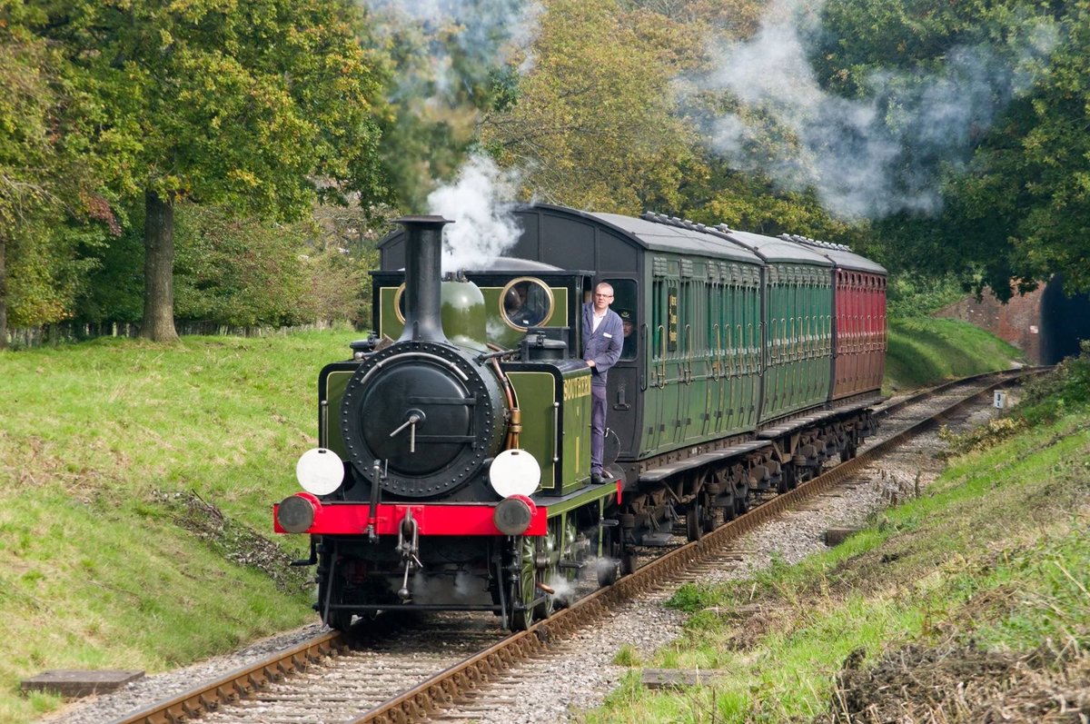 these pretty tiny relatively locomotives - the terrier class - ran all the london southern commuter lines owned by the london brighton and south coast railway in the 1870s and 80s