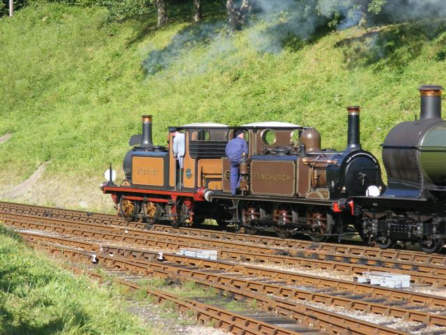 these pretty tiny relatively locomotives - the terrier class - ran all the london southern commuter lines owned by the london brighton and south coast railway in the 1870s and 80s