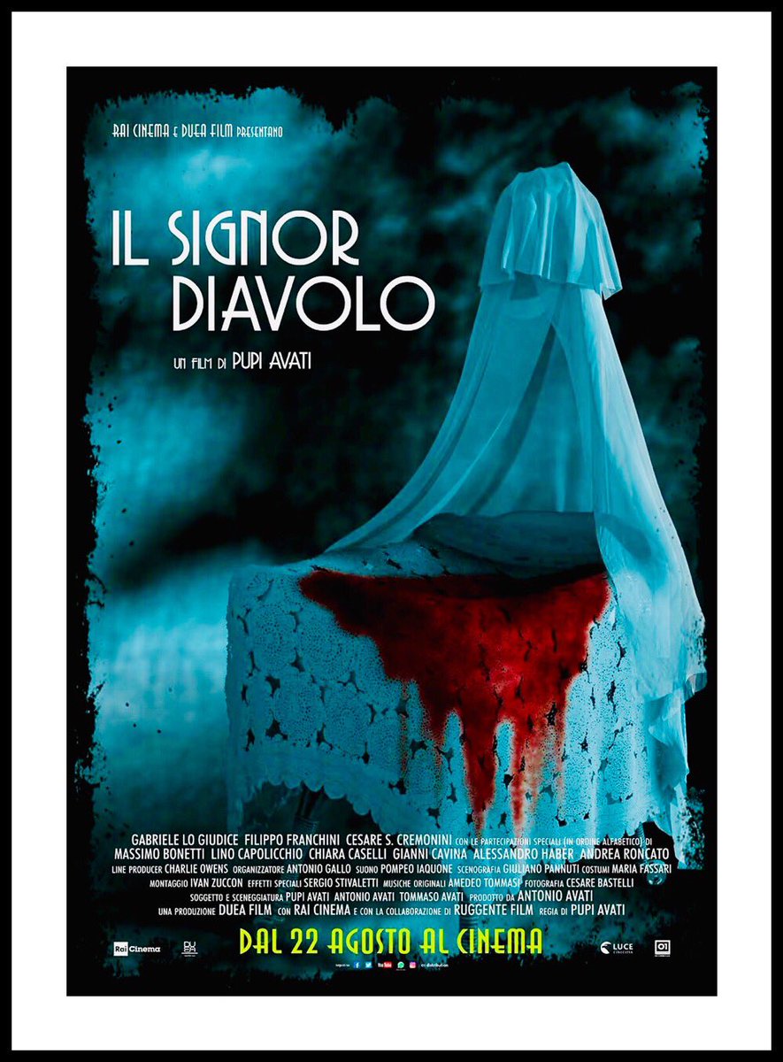 GialloFever2's tweet photo. ASSOLUTAMENTE... DA NON PERDERE 
ESCE OGGI IN TUTTE LE SALE ITALIANE 🇮🇹 
L’ATTESISSIMO “IL SIGNOR DIAVOLO”

E pensare che PUPI AVATI  prima di girare 
Il Signor Diavolo - ho ricevuto sei "NO” 
 #pupiavati #giannigavina #linocapolicchio #chiaracaselli #giallofever #ilsignordiavolo https://t.co/Fj77LzjxPV