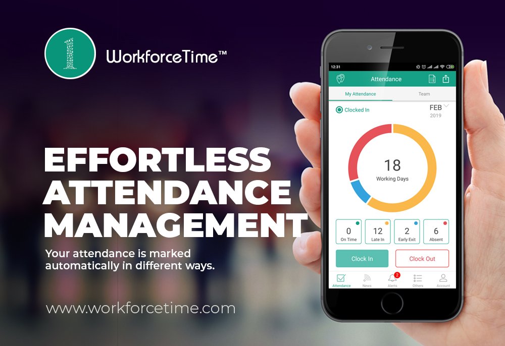 Effortless Attendance Management

With WorkforceTime, you will have an effortless experience automatically clocking in and out of your workplace.

#workforcetime #attendancesoftware #attendanceapp #attendancetracker #hr  #payroll #employeeattendance