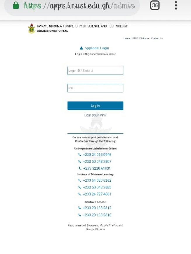 YCHiveKNUST's tweet photo. Provisional Admission List For The 2019/202 Academic Year Has Been Released.
Check Your Admission Status Via The Link:
https://t.co/vVEhJuBfRd https://t.co/5T8h0eKc5g