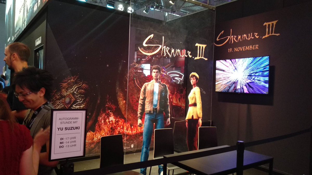 GAMELX's tweet photo. #Shenmue3 en el stand de @SEGA @KochMedia_es#gamescom2019 https://t.co/hT86Nv7TSm