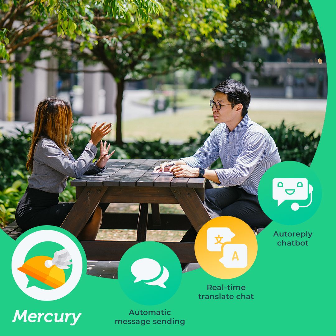 Mercury_chat's tweet photo. Do you want to launch your company abroad but don't have the #language skills? 😭 
Don't worry, and start to manage #international relations with our real-time translation #WhatsApp chat. 🌎 
Try it for free on our interactive tool 👇 
https://t.co/KyHMj0hMUI
#translatechat #chat https://t.co/fL2Elf0jgS